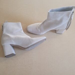 Elegant Cream Ankle Boots